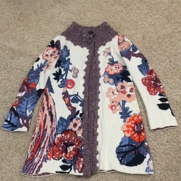 SOLD- Anthropologie Sweater Coat Foret Cardigan - Picture 4 of 4